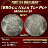 1890-cc Morgan Dollar Near Top Pop $1 ms65+ SEGS