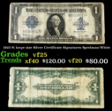 1923 $1 large size Silver Certificate Grades vf+ Signatures Speelman/White