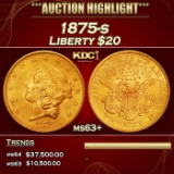 1875-s Gold Liberty Double Eagle $20 ms63+ SEGS