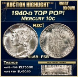 1940-d Mercury Dime TOP POP! 10c ms68+ FSB SEGS