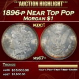 1896-p Morgan Dollar Near Top Pop $1 ms67+ SEGS