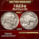 1923-s Buffalo Nickel 5c ms64 SEGS