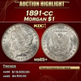 1891-cc Morgan Dollar $1 ms65+ SEGS