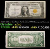 1935A $1 Silver Certificate North Africa WWII Emergency Currency Grades xf