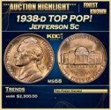 1938-d Jefferson Nickel TOP POP! 5c ms68 SEGS