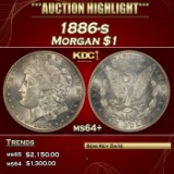 1886-s Morgan Dollar $1 ms64+ SEGS