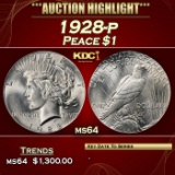 1928-p Peace Dollar $1 ms64 SEGS