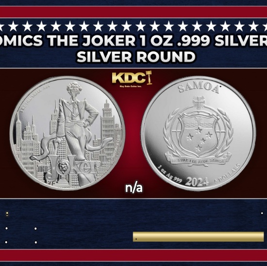 2024 DC Comics The Joker 1 oz .999 Silver $5 Samoa