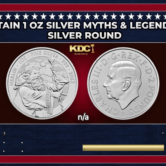 2023 Great Britain 1 oz Silver Myths & Legends: Merlin Coin