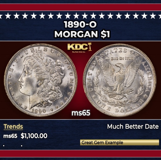1890-o Morgan Dollar $1 ms65 SEGS