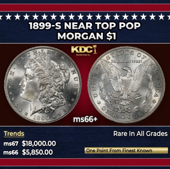 1899-s Morgan Dollar Near Top Pop $1 ms66+ SEGS