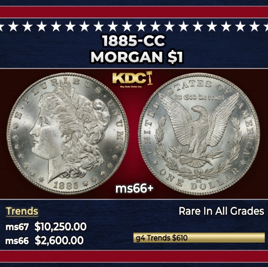 1885-cc Morgan Dollar $1 ms66+ SEGS