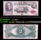 1917 $2 Large Size Legal Tender Note Thomas Jefferson Grades au53 Signatures Speelman/White