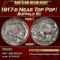 1917-d Buffalo Nickel Near Top Pop! 5c ms66+ SEGS