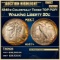 1940-s Walking Liberty Half Dollar Colorfully Toned TOP POP! 50c ms67+ SEGS