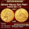 1914-p Gold Indian Quarter Eagle Near Top Pop! $2 1/2 ms66 USCG