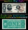 1890 $1 Treasury Note Edwin M Stanton Grades Select AU Signatures Rosecrans/Huston