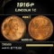 1916-p Lincoln Cent 1c Grades ms66 rd