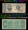 1890 $1 Treasury Note Edwin M Stanton Grades vf25 Signatures Rosecrans/Huston