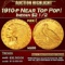 1910-p Gold Indian Quarter Eagle Near Top Pop! $2 1/2 ms66 USCG