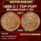 1855 Braided Hair Half Cent C-1 TOP POP! 1/2c ms66+ BN SEGS