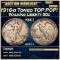 1916-d Walking Liberty Half Dollar Toned TOP POP! 50c ms67+ SEGS
