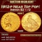 1912-p Gold Indian Quarter Eagle Near Top Pop! $2 1/2 ms66 USCG