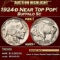 1924-d Buffalo Nickel Near Top Pop! 5c ms65+ SEGS