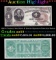 1890 $1 Treasury Note Edwin M Stanton Grades au53 Signatures Rosecrans/Huston