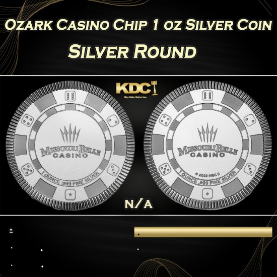Ozark Casino Chip 1 oz Silver Coin