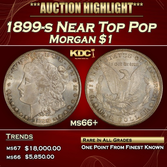 1899-s Morgan Dollar Near Top Pop $1 ms66+ SEGS