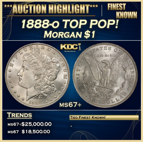1888-o Morgan Dollar TOP POP! $1 ms67+ SEGS