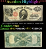 1917 $1 Large Size Legal Tender Note Grades vf+ Signatures Teehee/Burke
