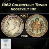 PCGS 1962 Proof Roosevelt Dime Colorfully Toned 10c pr66 PCGS