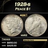 1928-s Peace Dollar $1 Grades ms62