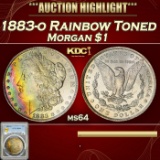 PCGS 1883-o Morgan Dollar Rainbow Toned $1 ms64 PCGS