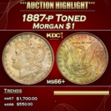 1887-p Morgan Dollar Toned $1 ms66+ SEGS
