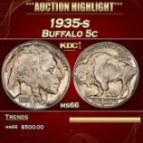 1935-s Buffalo Nickel 5c Grades ms66
