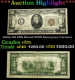 1934A $20 FRN Hawaii WWII Emergency Currency Grades vf++
