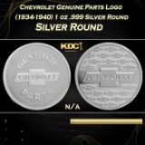 Chevrolet Genuine Parts Logo (1934-1940) 1 oz .999 Silver Round