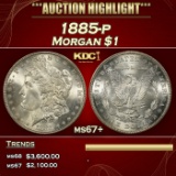 1885-p Morgan Dollar $1 ms67+ SEGS