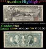1896 $1 large size Silver Certificate Martha & George Washington 