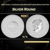 2023 Tuvalu 1 oz Silver James Bond 007 Casino Royale Chip Coin