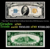 **Star Note** 1934A $10 Silver Certificate North Africa WWII Emergency Currency Grades xf45
