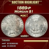 1889-p Morgan Dollar $1 ms66+ SEGS