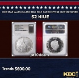 NGC 2016 Star Wars Classic Han Solo Carbonite $2 Niue 1oz Silver Proof pr70 dcam NGC