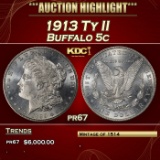 1913 Ty II Proof Buffalo Nickel 5c pr67 SEGS