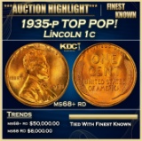 1935-p Lincoln Cent TOP POP! 1c ms68+ rd SEGS