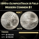 1995-d OlympicsTrack & Field Modern Commem Dollar $1 ms70 SEGS