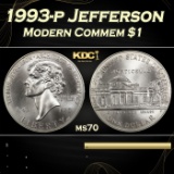 1993-p Jefferson Modern Commem Dollar $1 ms70 SEGS